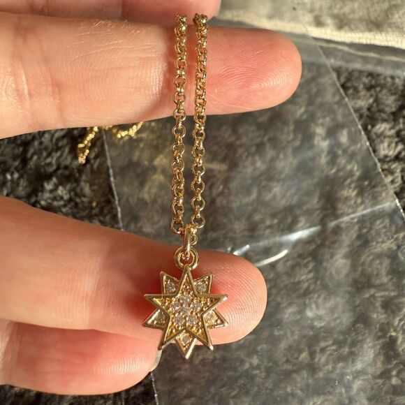 NEW Allison Rose Atelier 2pc Celestial CZ Gold Star
Engraved Layered Necklace - Picture 9 of 9